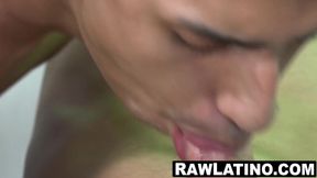 Latino twink gets split open raw after sucking hard dick
