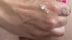 Chubby MILF Shaves Pussy