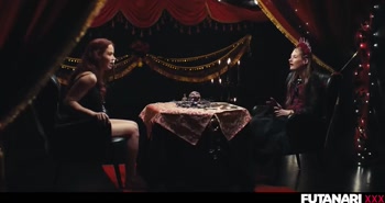 Girl Swallowing Shemale Cum - Redhead Mesmerized Into Submission by Futa Witch