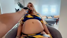 Overplayed with inflating her belly