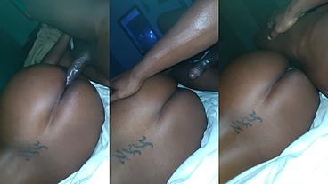 Bbc will make you cum how it looks sliding in this ebony pussy..