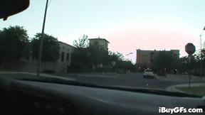 ”Horny meat sucking teen gives head in POV”