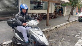 entregas proibidas: o motoqueiro sentou sem freio