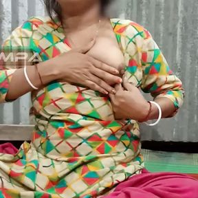 Desi Tumpa bhabhi shows her big white boobs and creamy tight pussy when her husband is not in the room