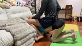 Riding on sex ponygirl and crawling in home and ponyplay #AS010