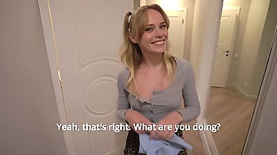 Stepbro, why don't you pay attention to me, I want to suck your cock and hot cum on my face