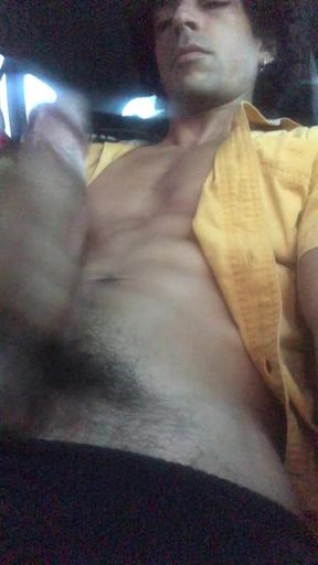 Jerking Until Cumshot In Car