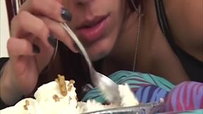 Lesbian Cum Plate Licking - Dripping Cleanup Feast