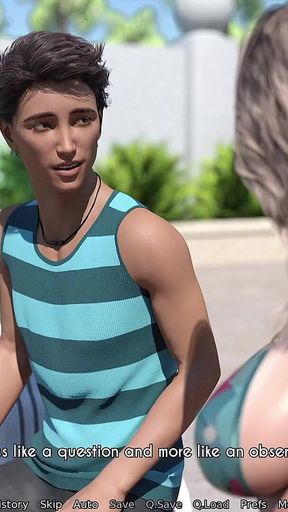 A Wife and Stepmother Awam Main Edition #14b Relax by the Pool