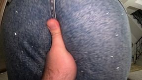 rainy night fetish – blue downjacket, glitter jeans & messy deepthroat 308