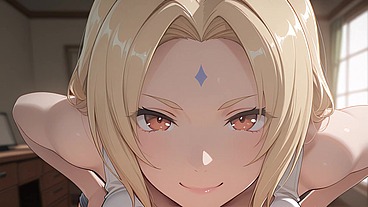 Tsunade's stepmother accidentally saw her stepson's huge penis and couldn't resist. Tsunade hentai cosplay (AI-generated)