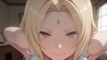 Tsunade's stepmother accidentally saw her stepson's huge penis and couldn't resist. Tsunade hentai cosplay (AI-generated)