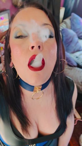 British Wife, Tina Snua, Smoking 2 Cigarettes At Once! Drifting Snap Inhales Smoker Smoke OMI OME   Clip 1