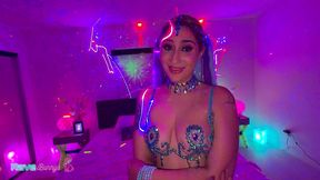 curvy dahlia noire turns a rave night into a heated late session!