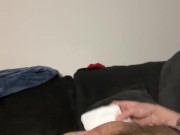 Tissue paper always makes my cock grow hard