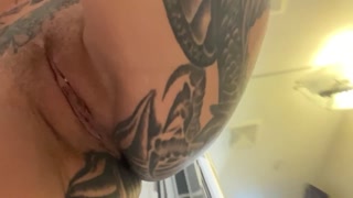 Full Body Shower Shave.. Petite Brunette, Hairy Pussy, Hairy Legs, Hairy Armpits