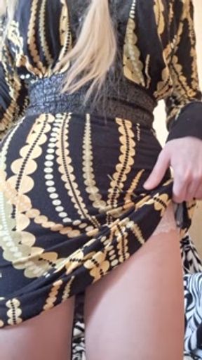 I wear tights over panties with a pad. You see the pad, look. Fetish