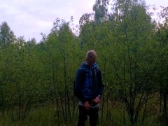 Outdoor Twink Peeing in the Woods