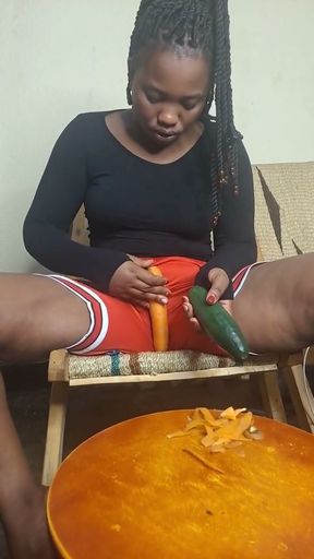 Using carrots to squirt   Clip 1