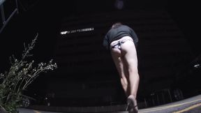 Naughty Mature CD Has a Night Outdor Public Masturbation