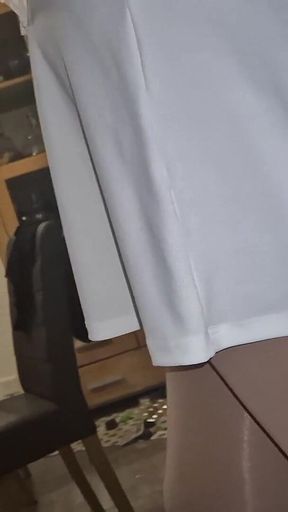 White Short Skirt Ass Watcher