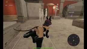 mousetrap theft & bondage [ bdsm hentai game ] ep.1 puppy suit double dildo gag and anal beads !