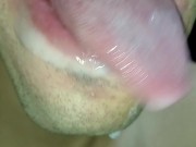 tongue, saliva, tongue, sloopy, sucking, spitting, long drooling tongue close-up