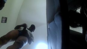 Sissy works hard at Gloryhole For Goddess