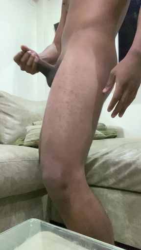Undressing and Buzzting a Huge Load