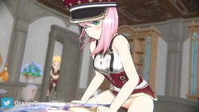 Charlotte Rubbing Her Pussy Against dakimakura