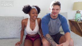 Ebony Babe Destiny Treats Raphael By Shoving His Cock Down Her Throat!