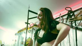 But plug wheel in the slaves bruised ass - Chastity SADISM caning