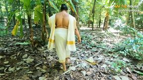 Kerala Style Traditional Set Mundu, Girl Getting Naked Outdoor Exposing Her Sexy Nude Body.