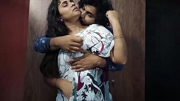 Desi Couple Share Sweet Kisses And Gentle Touches While Standing