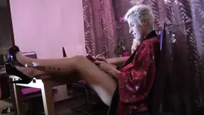 Busty mature beauties ride cock POV - Shaved pussy & big b00bs
