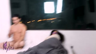 Hotel bloopers while we record a movie, where my friend fucks me and his girlfriend joins us.