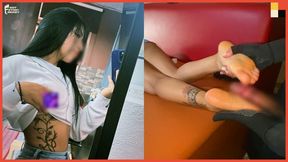 24hrs After She Dumped Him... Her Feet Were Mine - Foot Worship & Footjob Combo - Cumshot Load In Slow Mo