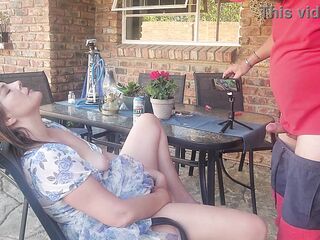 Mutual masturbation Caught my allies wife fingering herself on the patio so i joined her