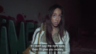 Brunette with a tight hole is going to take white dick