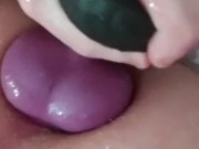 Femboy Trans Playing with Bad Dragon Rex And Getting tied the knot