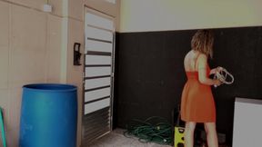 Stepmother Accidentally Locked in the Basement with the Cuckold's Friend