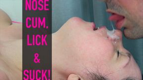 Nose Suck before N after Cum in Nose: Blowjob N Nose Fetish