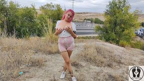 risky public outdoor blowjob fuck doggy cum in mouth pissing