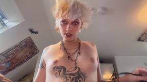 Black Lipstick Fetish - Goth Girl Makes Her BF a Dirty BJ Video