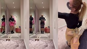 puis essayage de 2 magnifiques jupe transparente de la perla mode ...