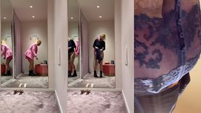 puis essayage de 2 magnifiques jupe transparente de la perla mode ...