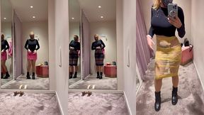 puis essayage de 2 magnifiques jupe transparente de la perla mode ...