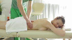 Stunning 18yo with natural tits enjoys drilled after hot massage