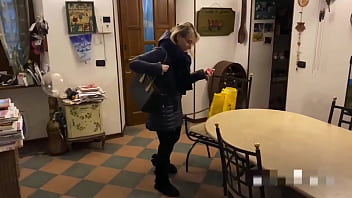 Beautiful busty mom wants cock as soon as she gets home