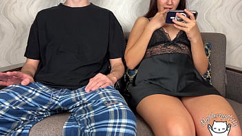 Stepbrother Caught Me Watching Porn and Masturbating! But He Was Not Confused and Fingering My Tight Pussy until Orgasm!